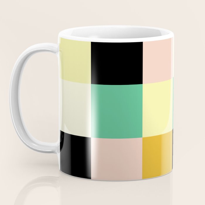 Bold Colorful Checks Pattern - Large XXXIII Coffee Mug Gallery Image 3