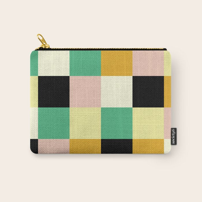 Bold Colorful Checks Pattern - Large XXXIII Carry All Pouch Gallery Image 1