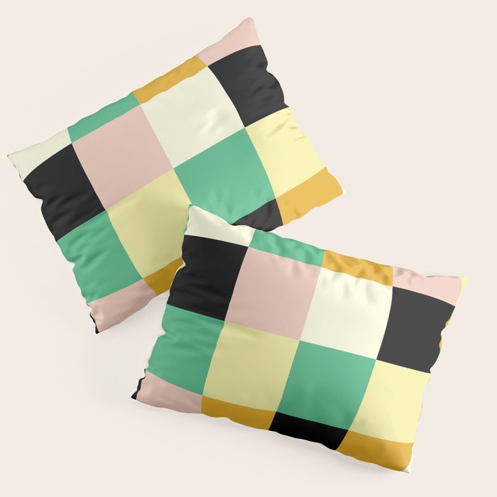Bold Colorful Checks Pattern - Large XXXIII Pillow Sham Gallery Image 3
