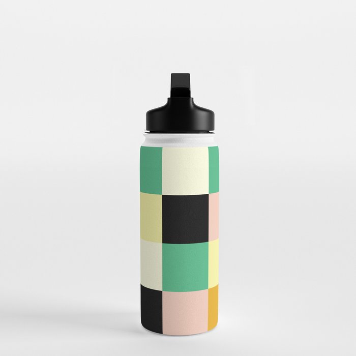 Bold Colorful Checks Pattern - Large XXXIII Water Bottle Gallery Image 3