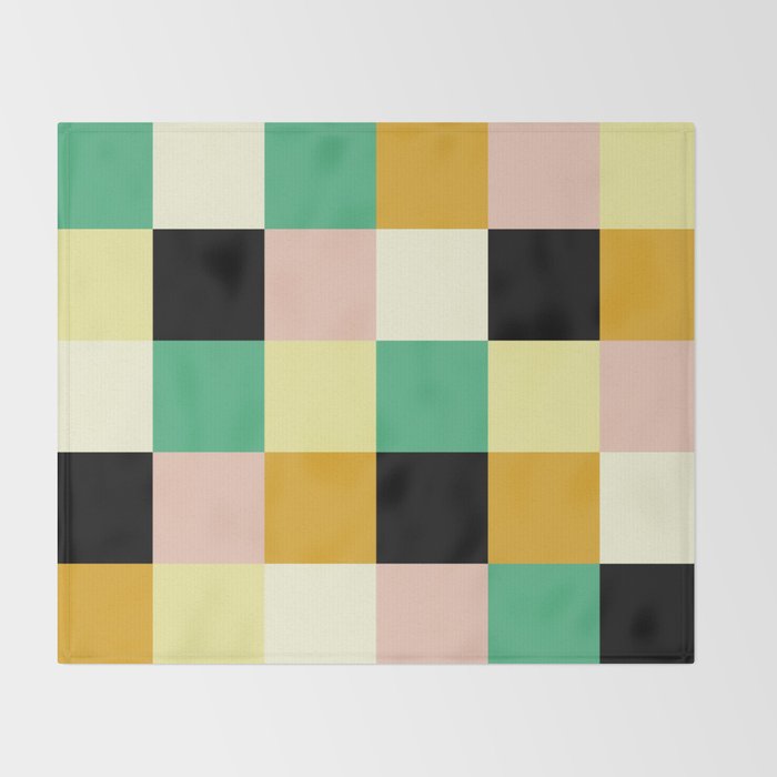 Bold Colorful Checks Pattern - Large XXXIII Throw Blanket Gallery Image 2