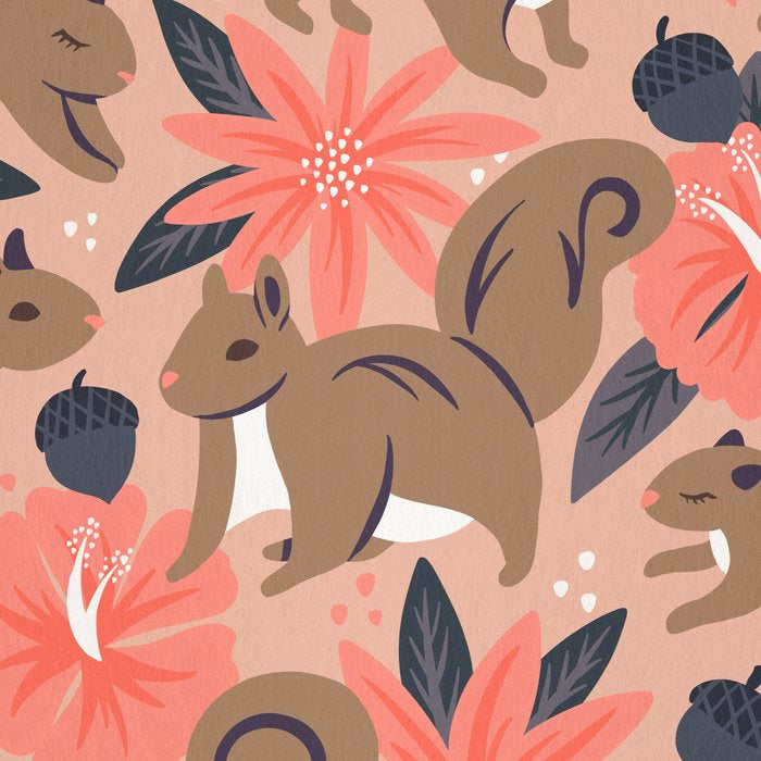 Squirrels & Blooms â Peach & Tan Coffee Mug Gallery Image 2