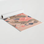 Squirrels & Blooms â Peach & Tan Yoga Mat Gallery Image 2