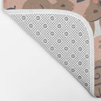 Squirrels & Blooms â Peach & Tan Bath Mat Gallery Image 2