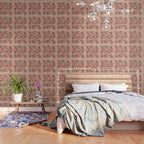 Squirrels & Blooms â Peach & Tan Wallpaper Gallery Image 3