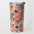 Squirrels & Blooms â Peach & Tan Travel Mug Gallery Image 2