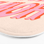 Southern Welcome: Howdy Y'all (bright pink and orange old west letters) Bath Mat Gallery Image 3