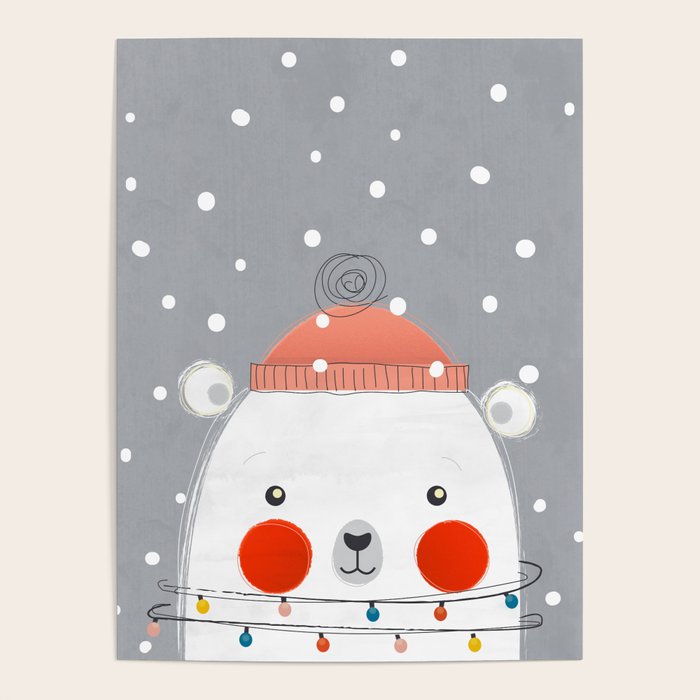 Christmas Polar Bear Poster Gallery Image 4