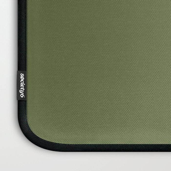 Olive Green Solid Mod Color Laptop Sleeve Gallery Image 3