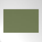Olive Green Solid Mod Color Welcome Mat Gallery Image 1