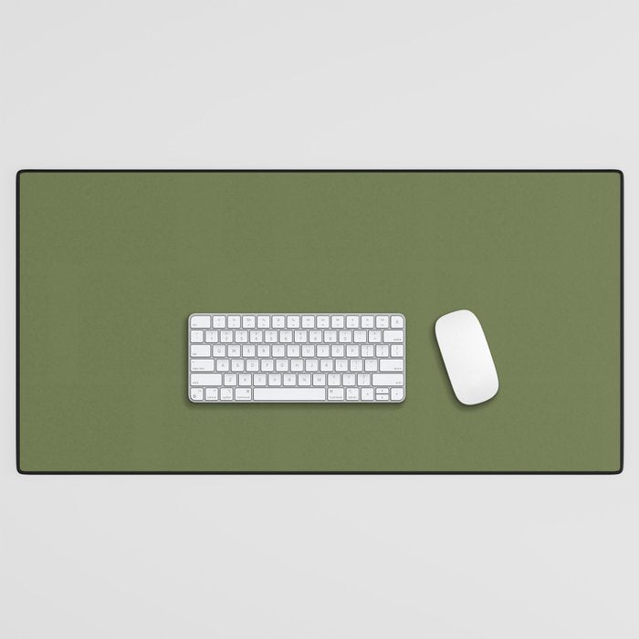 Olive Green Solid Mod Color Desk Mat Gallery Image 1