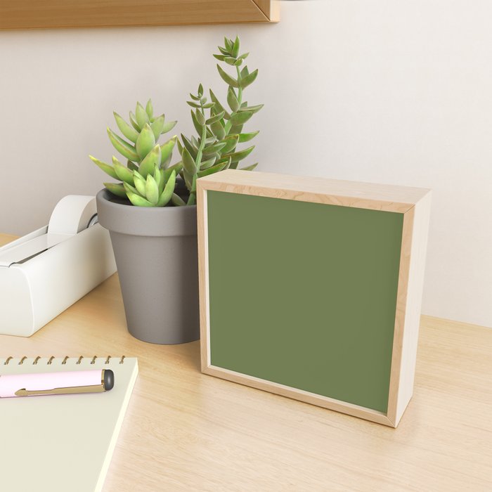 Olive Green Solid Mod Color Mini Art Print Gallery Image 2