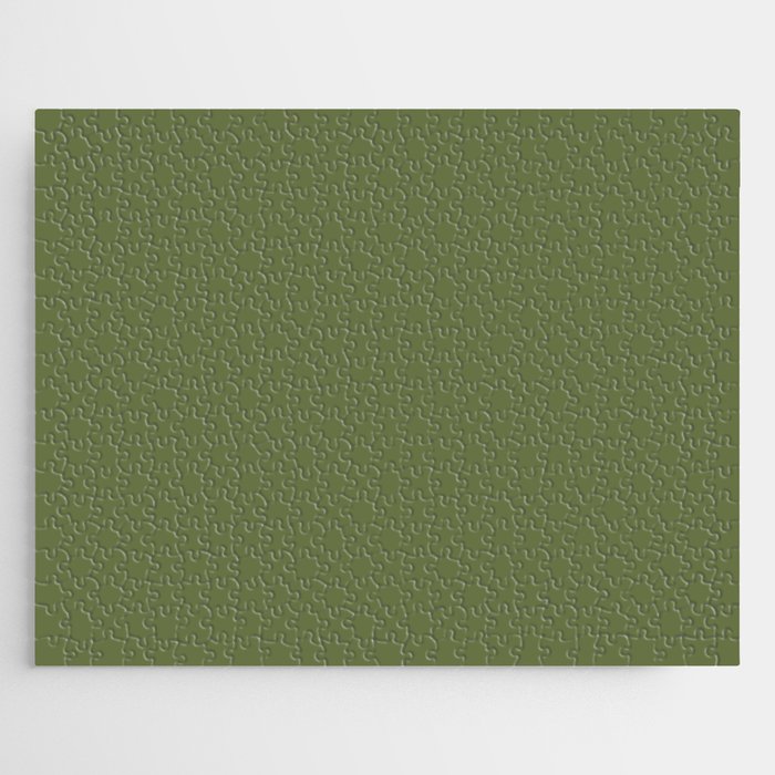 Olive Green Solid Mod Color Jigsaw Puzzle Gallery Image 1