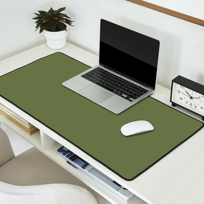 Olive Green Solid Mod Color Desk Mat Gallery Image 2