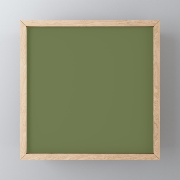 Olive Green Solid Mod Color Mini Art Print Gallery Image 1