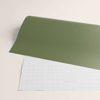 Olive Green Solid Mod Color Wrapping Paper Gallery Image 2