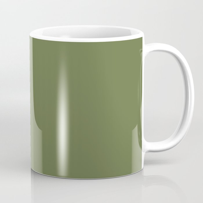 Olive Green Solid Mod Color Coffee Mug Gallery Image 1