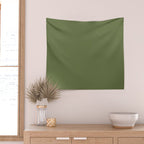 Olive Green Solid Mod Color Wall Tapestry Gallery Image 2