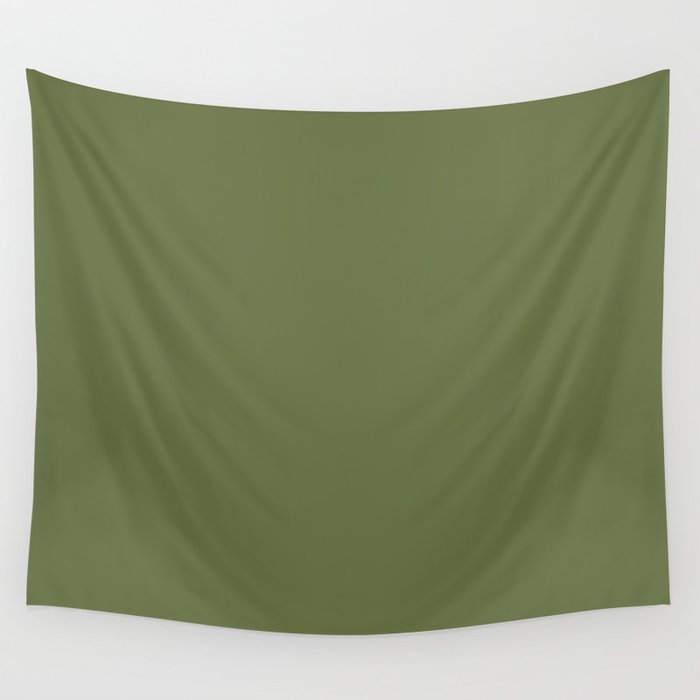 Olive Green Solid Mod Color Wall Tapestry Gallery Image 4