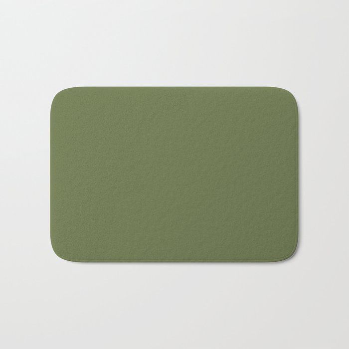 Olive Green Solid Mod Color Bath Mat Gallery Image 1