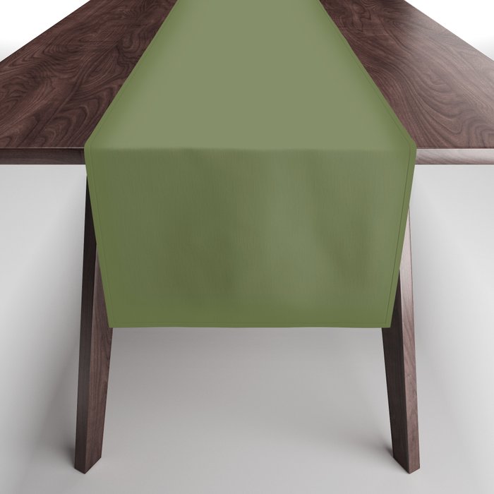 Olive Green Solid Mod Color Table Runner Gallery Image 1
