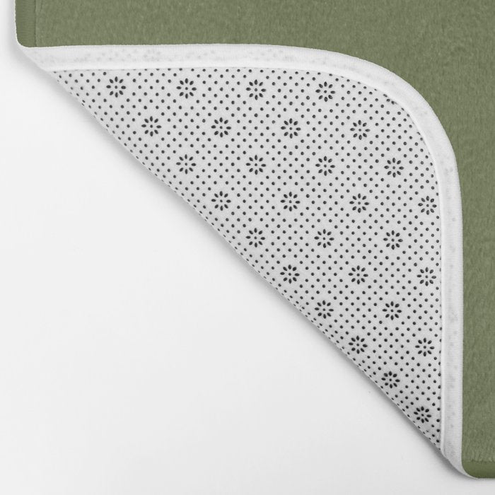 Olive Green Solid Mod Color Bath Mat Gallery Image 2