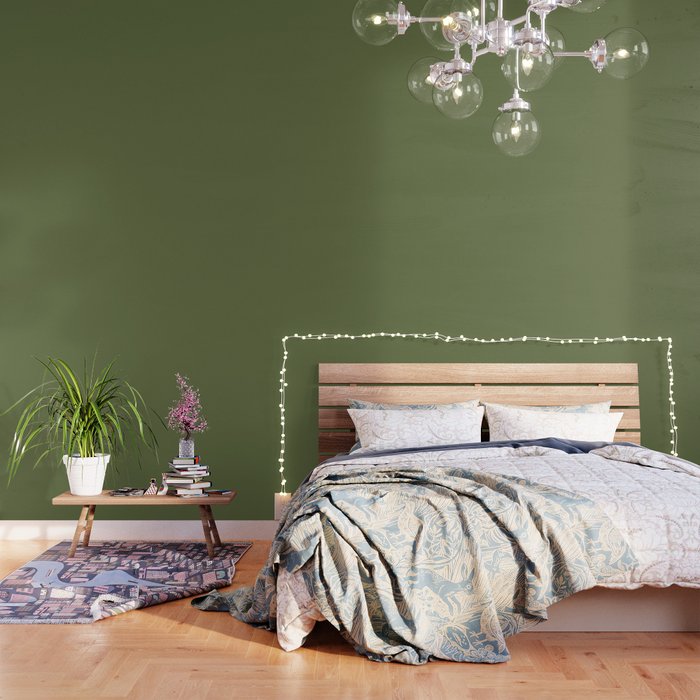 Olive Green Solid Mod Color Wallpaper Gallery Image 1