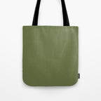 Olive Green Solid Mod Color Tote Bag Gallery Image 1