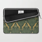 Night Cheetahs - Fern Green and Gold Laptop Sleeve Gallery Image 2