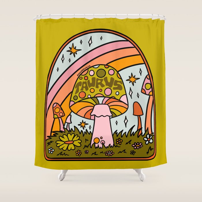 Taurus Mushroom Shower Curtain Gallery Image 1