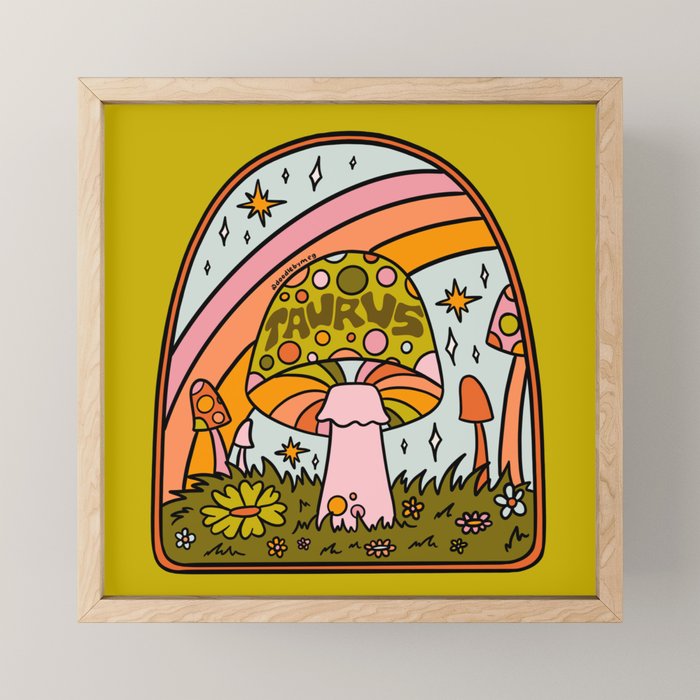 Taurus Mushroom Mini Art Print Gallery Image 1