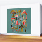 Mushroom Collection - Mint Wall Mural Gallery Image 2