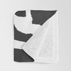 abstract-black and white Throw Blanket Gallery Image 3