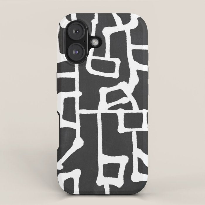 abstract-black and white iPhone Case Gallery Image 1