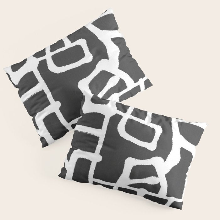 abstract-black and white Pillow Sham Gallery Image 3