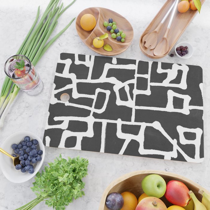 abstract-black and white Cutting Board Gallery Image 2