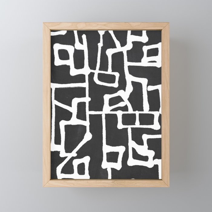abstract-black and white Mini Art Print Gallery Image 1