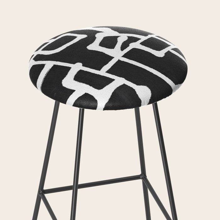 abstract-black and white Stool Gallery Image 2