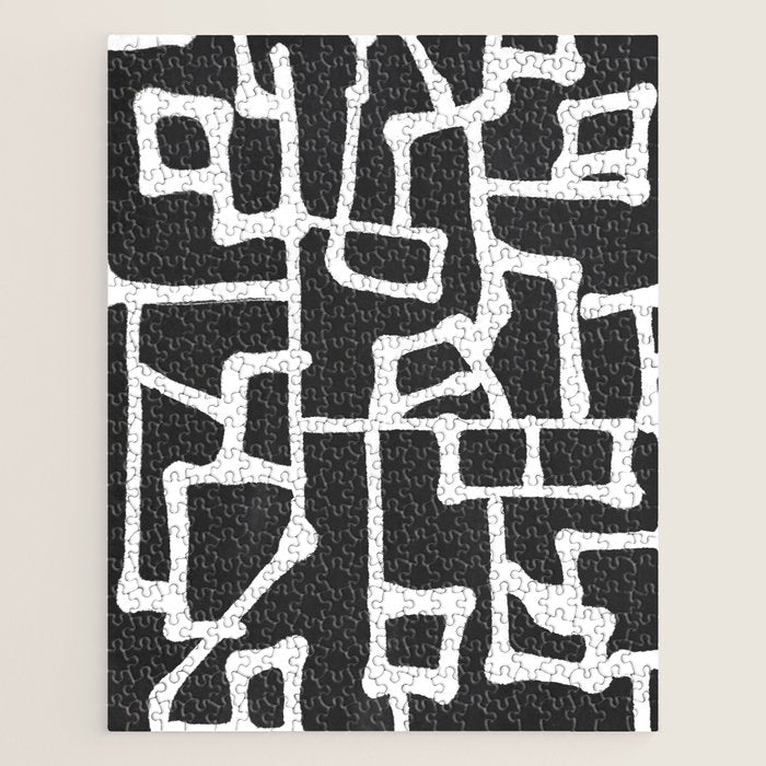 abstract-black and white Jigsaw Puzzle Gallery Image 1