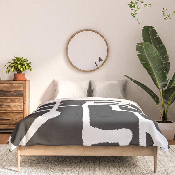 abstract-black and white Comforter Gallery Image 3