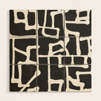 abstract-black and white Wood Wall Art Gallery Image 1