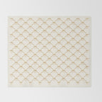 Bows & Ribbons Pattern III Neutral Throw Blanket Gallery Image 2