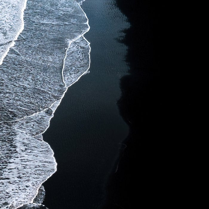 Minimalist Waves on a black sand beach in Iceland - Landscape Photography Coffee Mug Gallery Image 2
