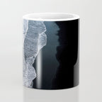 Minimalist Waves on a black sand beach in Iceland - Landscape Photography Coffee Mug Gallery Image 4