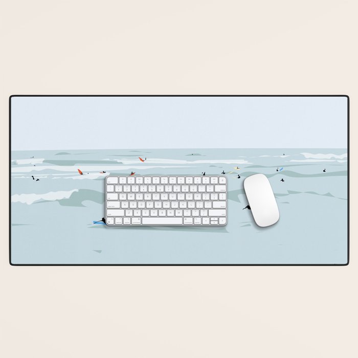 Tiny Surfers in Lima Desk Mat Gallery Image 1