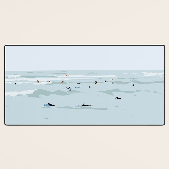 Tiny Surfers in Lima Desk Mat Gallery Image 3