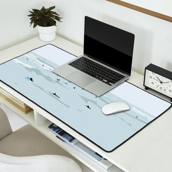 Tiny Surfers in Lima Desk Mat Gallery Image 2