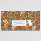 Autumn leafy wild forest B Desk Mat Gallery Image 1