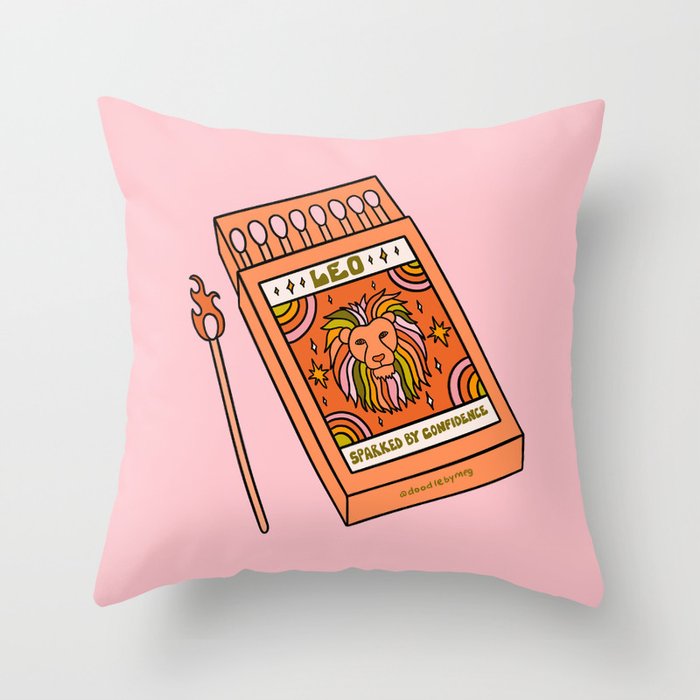 Leo Matchbox Throw Pillow Gallery Image 1