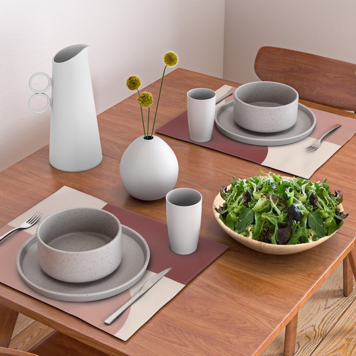 Modern Minimal Arch Abstract LXXXV Placemat Gallery Image 2